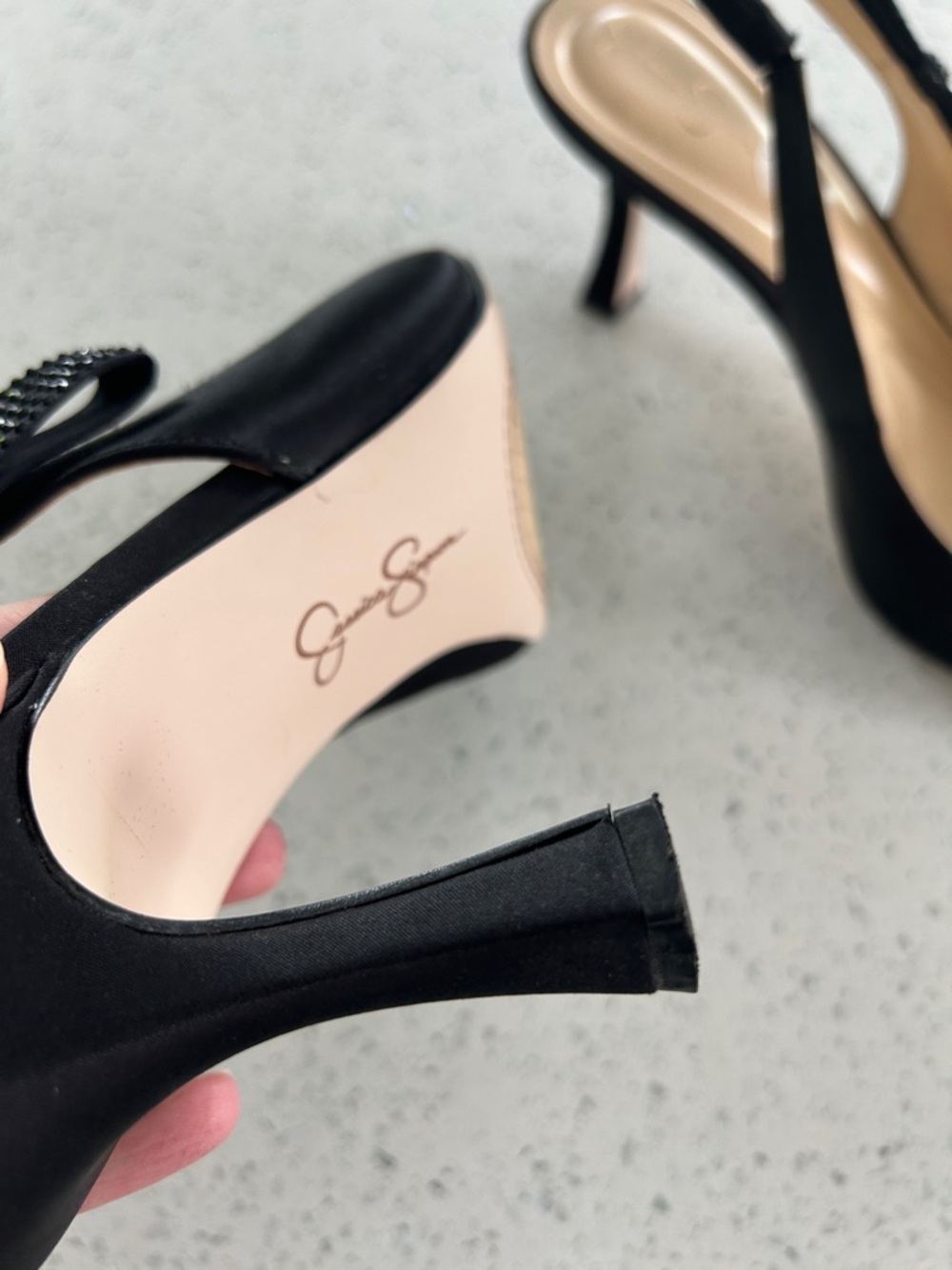 Seychelles Black Pointed Slingback Pumps - Picture 6 of 7